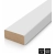 Lesene letvice za pregradne stene (28x60mm) (belo)