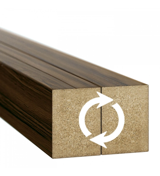 3D dekorative Lamellen, Holzleisten für Wände, Decke oder Trennwand (28x37 mm) (heller Nussbaum)