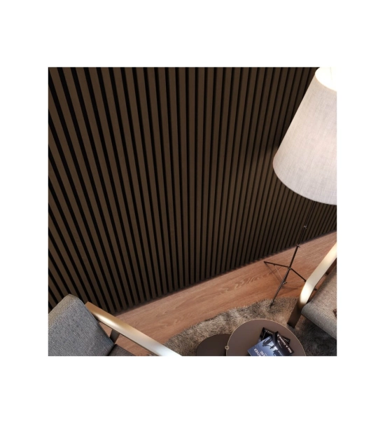 3D dekorative Lamellen, Holzleisten für Wände, Decke oder Trennwand (28x37 mm) (heller Nussbaum)