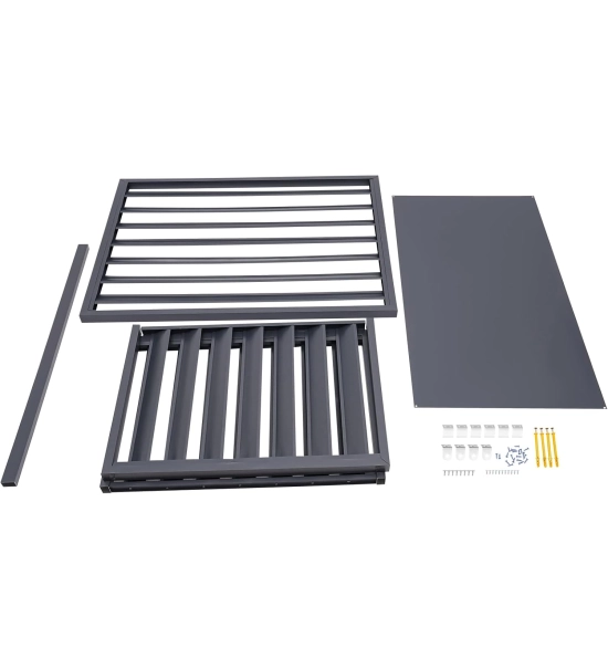 Pokrov za zunanjo enoto klimatske naprave, aluminij, antracit, 100x70x50 cm [CLONE]