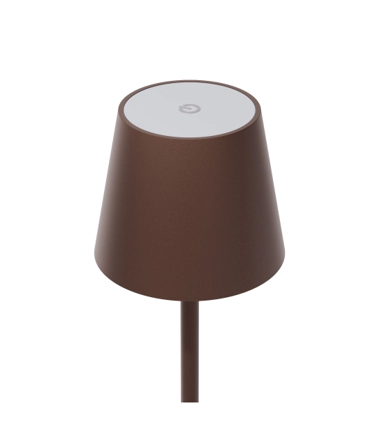 Tischlampe für Restaurants, BRAUN, mit Akku, wiederaufladbar, 3600 mAh