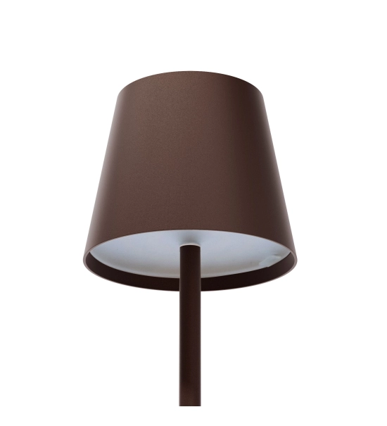 Tischlampe für Restaurants, BRAUN, mit Akku, wiederaufladbar, 3600 mAh