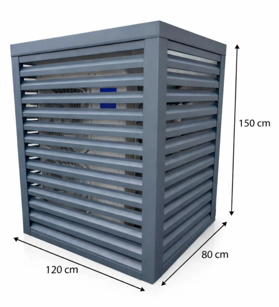 Pokrov za zunanjo enoto klimatske naprave, aluminij, antracit, 100x70x50 cm [CLONE]