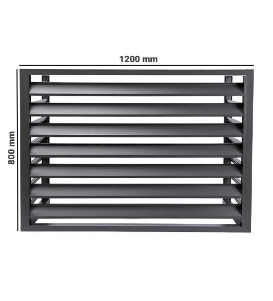 Pokrov za zunanjo enoto klimatske naprave, aluminij, antracit, 100x70x50 cm