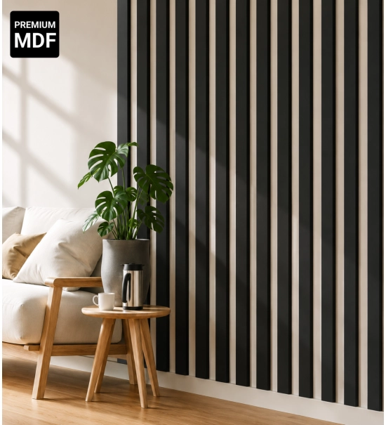 3D Lamellenwand, Holzlamellen für Wand oder Decke (16x30 mm) (schwarz)