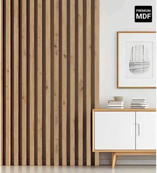 3D Lamellenwand, Holzlamellen für Wand oder Decke (30x40 mm) (rustikale Eiche)