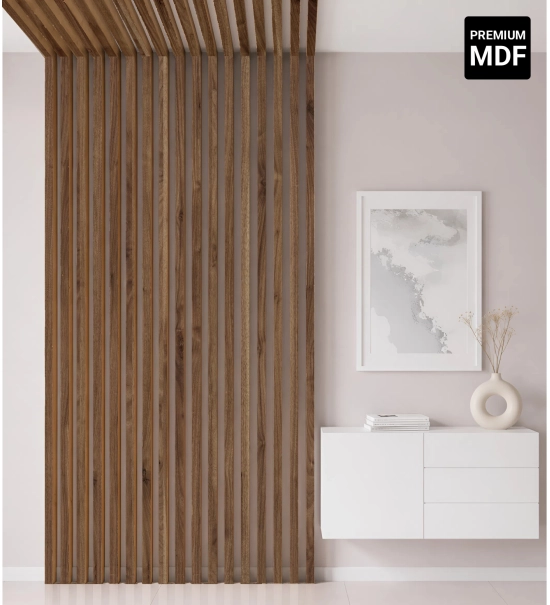 3D Lamellenwand, Holzlamellen für Wand oder Decke (16x30 mm) (Walnuss)