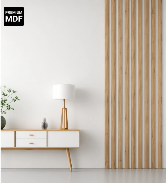 3D dekorative Lamellen, Holzleisten für Wände, Decke oder Trennwand (28x37 mm) (Craft Eiche)