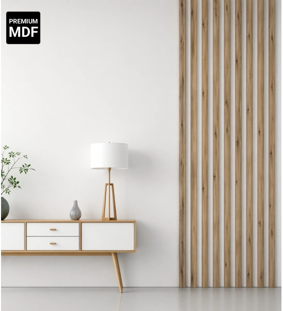 3D dekorative Lamellen, Holzleisten für Wände, Decke oder Trennwand (28x37 cm) (DULANO EICHE)