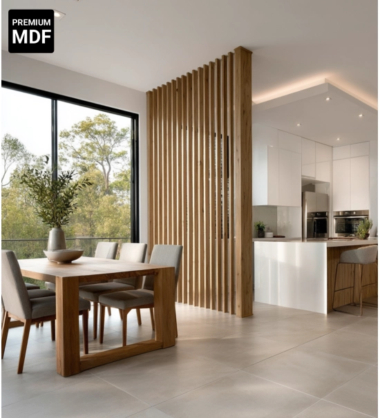 Holzlatten für Trennwände (28x60 mm) (EICHE CATANIA)