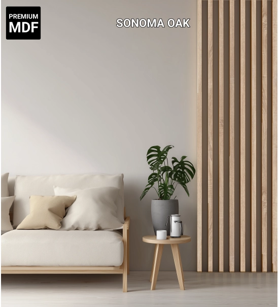3D Lamellenwand, Holzlamellen für Wand oder Decke (16x30 mm) (Sonoma-Eiche)