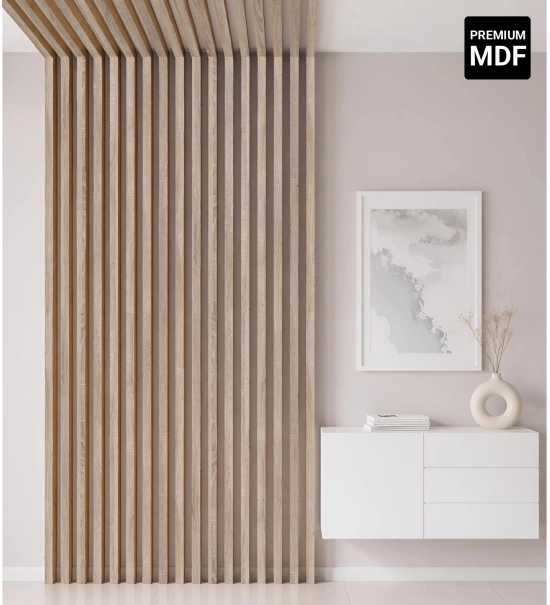 3D Lamellenwand, Holzlamellen für Wand oder Decke (16x30 mm) (Sonoma-Eiche)