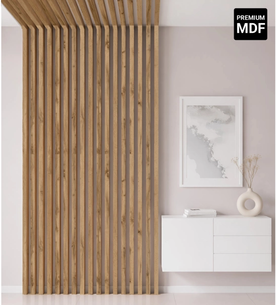 3D Lamellenwand, Holzlamellen für Wand oder Decke (16x30 mm) (Eiche Wotan)