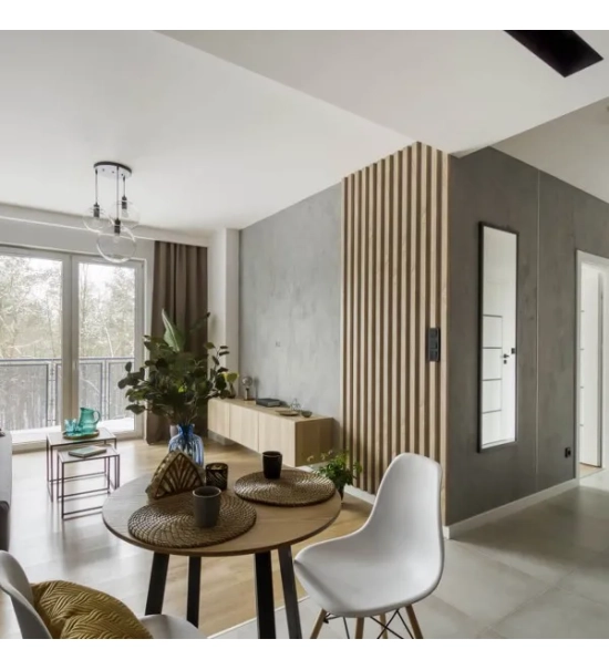 3D dekorative Lamellen, Holzleisten für Wände, Decke oder Trennwand (28x37 mm) (Sonoma Eiche)